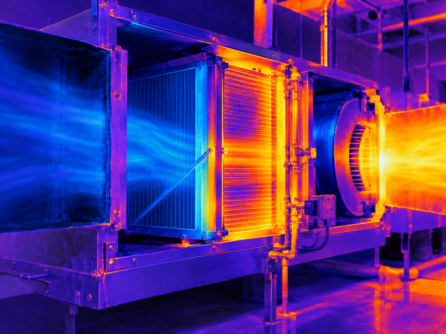 Immagine termografica: climatizzazione